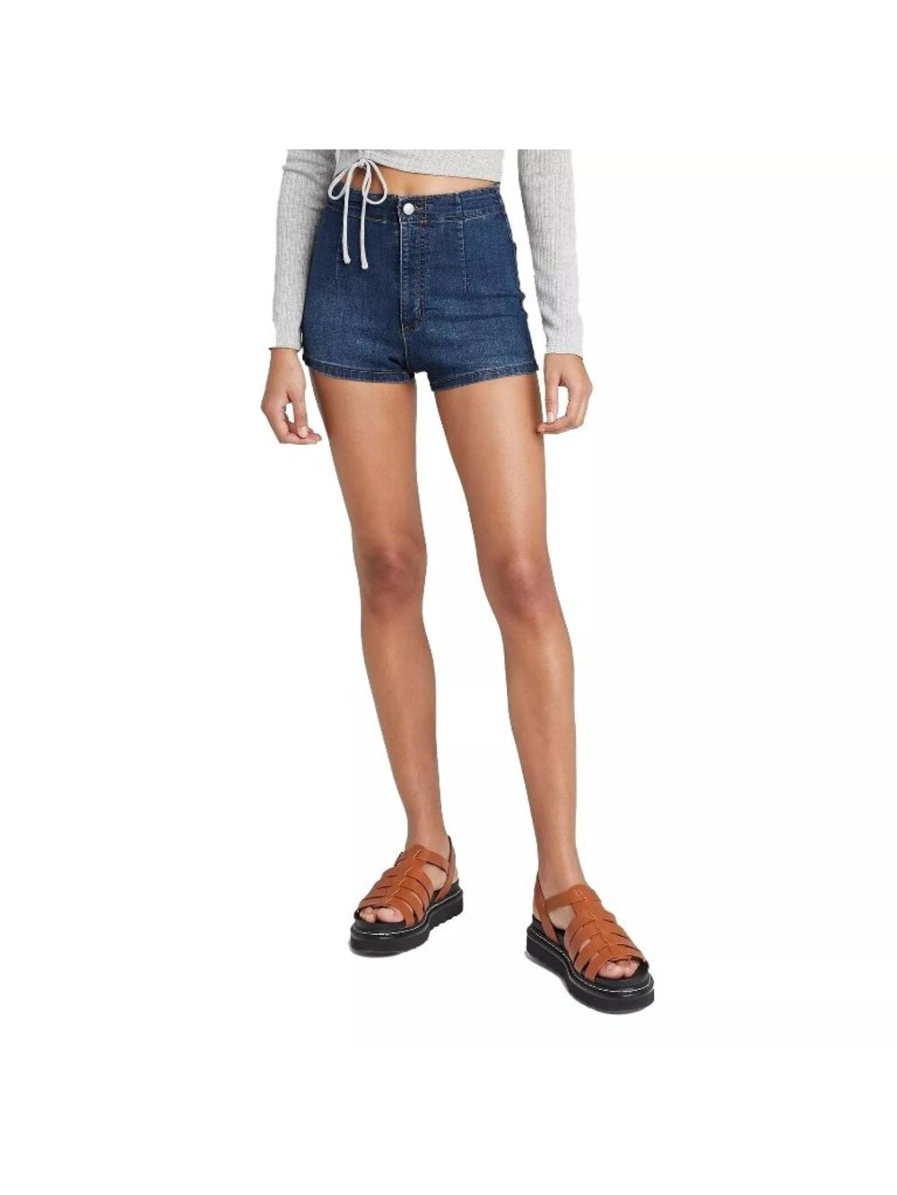 Wild Fable Dark Blue Super High Rise Denim Jean Shorts w/ 2.5" Inseam -- Size 2